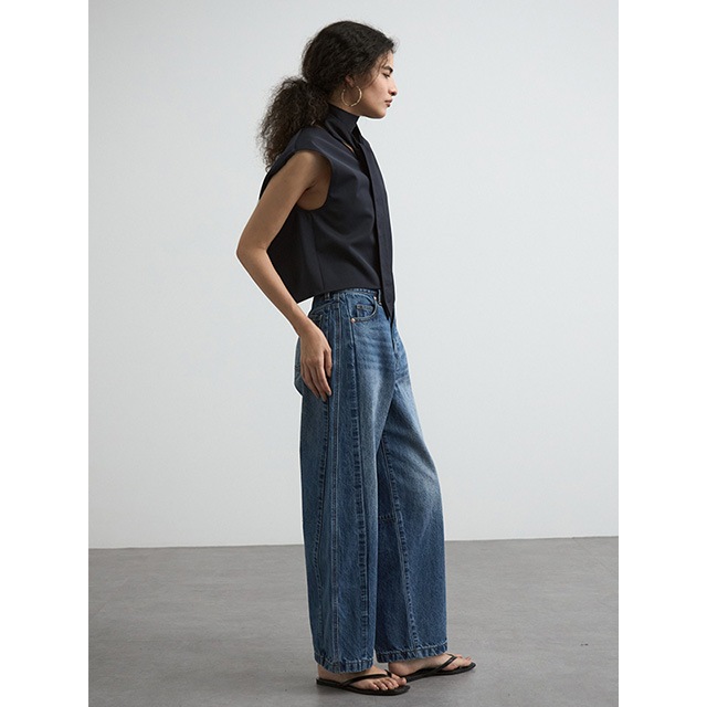 CREDONA / ɥ WIDE BEETLE DENIM PANTS