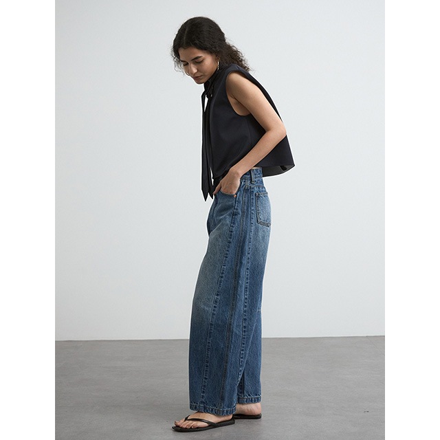 CREDONA / ɥ WIDE BEETLE DENIM PANTS