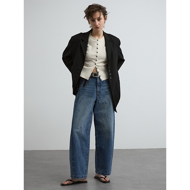 CREDONA / ɥ WIDE BEETLE DENIM PANTS