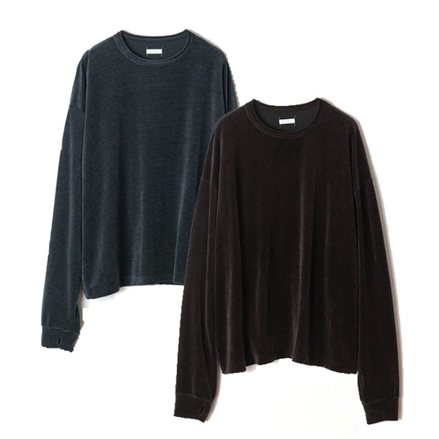 Name. / VELOUR BORDER LONG SLEEVE TEE