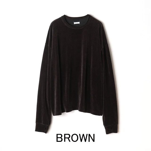 Name. / VELOUR BORDER LONG SLEEVE TEE