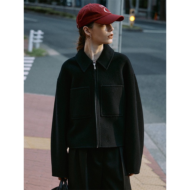 CREDONA / ����ɥ� WOOL SHORT ZIP JACKET COAT