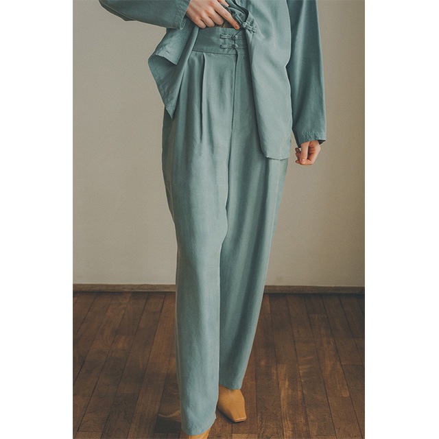 CLANE / �����  2TUCK CHINA SMOOTH PANTS