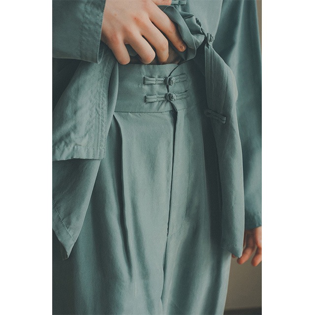 CLANE / �����  2TUCK CHINA SMOOTH PANTS