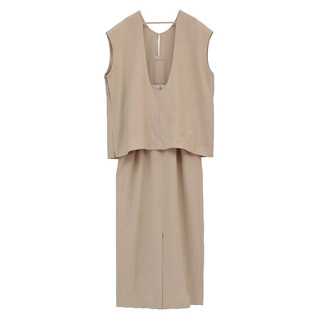 CLANE / ����� LAYERED BACK OPEN ONEPIECE