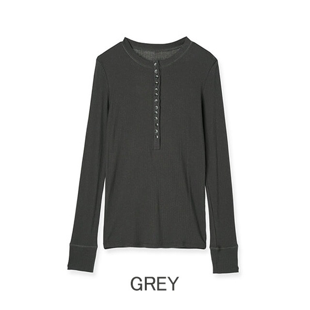 CREDONA / ����ɥ� SILK BREND HENRY NECK L/S TEE