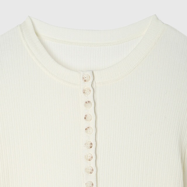 CREDONA / ����ɥ� SILK BREND HENRY NECK L/S TEE