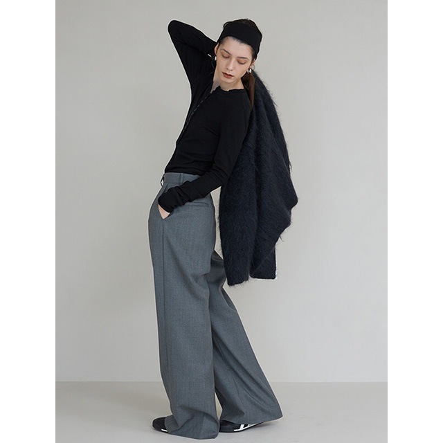 CREDONA / ����ɥ� SILK BREND HENRY NECK L/S TEE