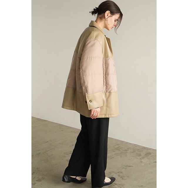 ジャケット・アウター CLANE LEATHER SWITCHING OVER JACKET セール】LEATHER SWITCHING OVER JACKET（カバーオール）｜CLANE