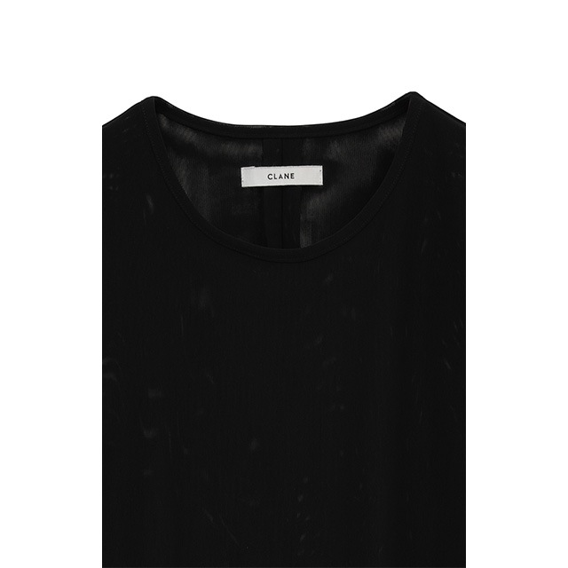 CLANE / ����� SHEER MESH CREW NECK TOPS
