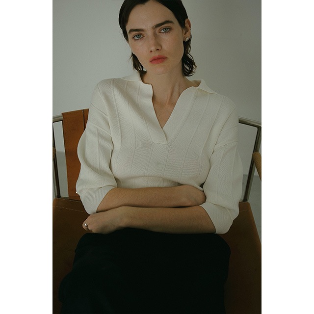 MANOF / �ޥΥ� KNIT POLO TOPS 