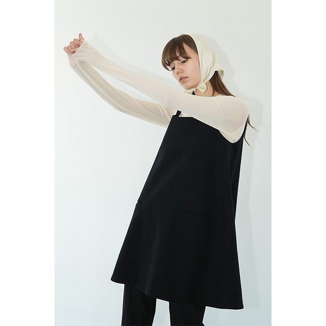 CLANE / ����� SHEER MESH CREW NECK TOPS