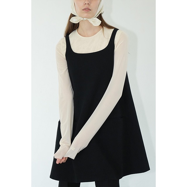 CLANE / ����� SHEER MESH CREW NECK TOPS