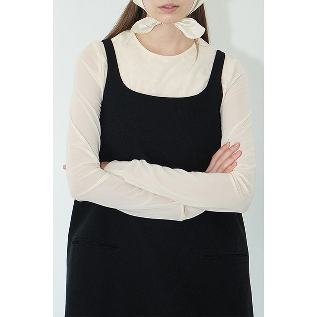 CLANE / ����� SHEER MESH CREW NECK TOPS