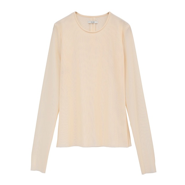 CLANE / ����� SHEER MESH CREW NECK TOPS