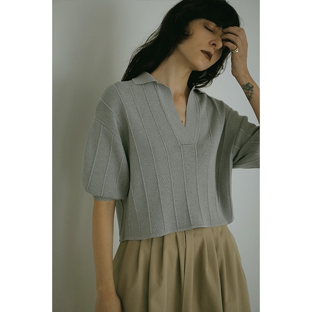 MANOF / �ޥΥ� KNIT POLO TOPS 