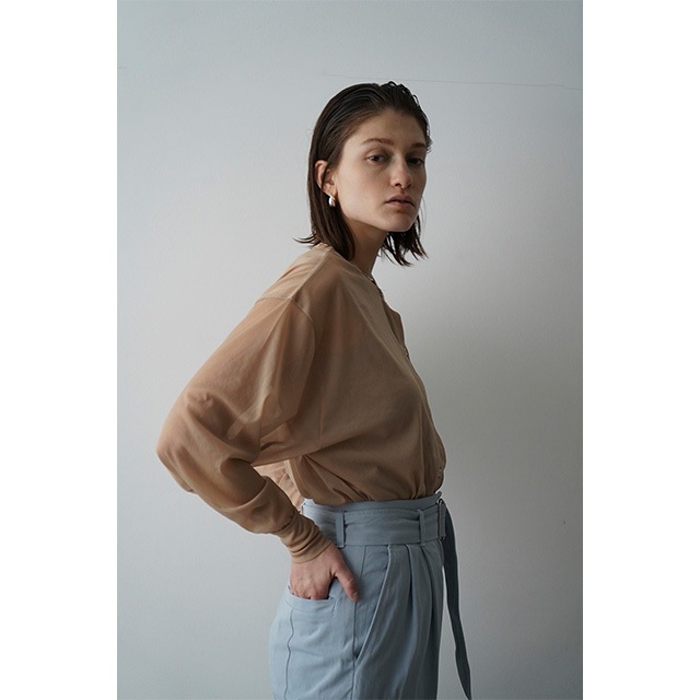 CLANE / ����� W FACE CENTER LINE SHEER CARDIGAN
