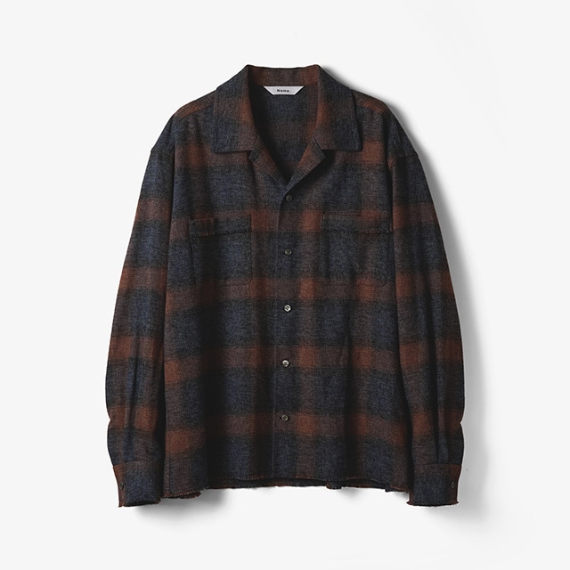 Name. / OMBRE CHECK CUT-OFF BOX SHORT SHIRT｜アーストライブ