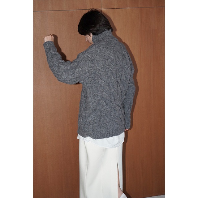 CLANE / BIG CABLE OVER KNIT TOPS