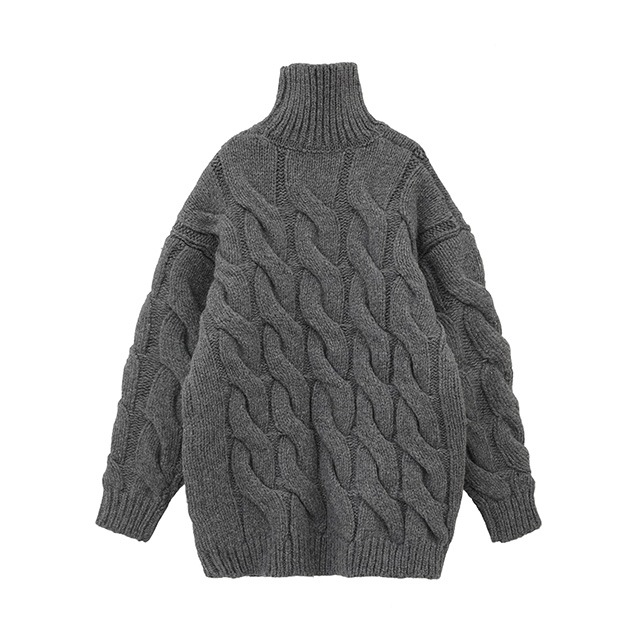 CLANE / BIG CABLE OVER KNIT TOPS