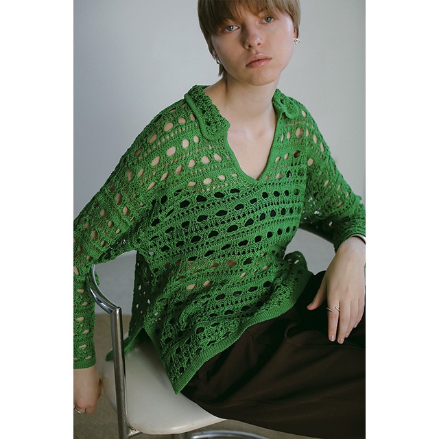MANOF / ޥΥ CROCHET KNIT TOPS