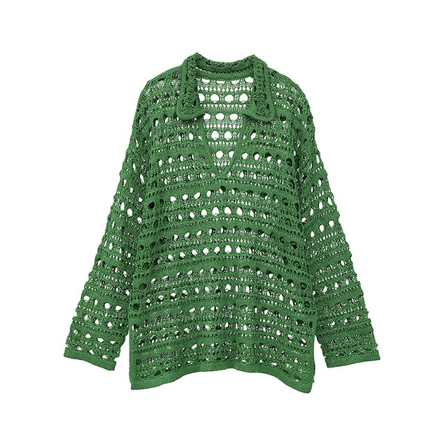 MANOF / ޥΥ CROCHET KNIT TOPS