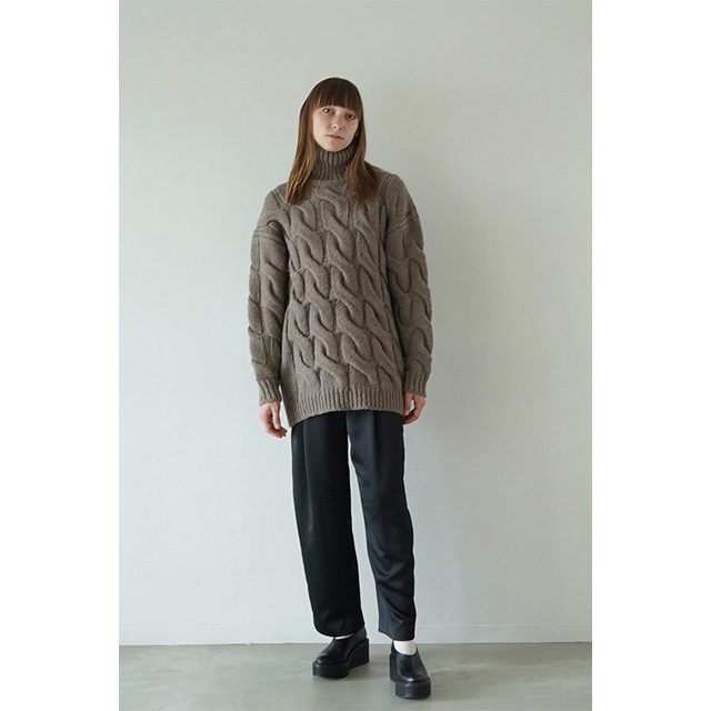 CLANE / BIG CABLE OVER KNIT TOPS