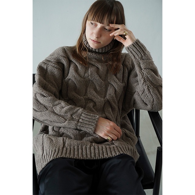 CLANE / BIG CABLE OVER KNIT TOPS