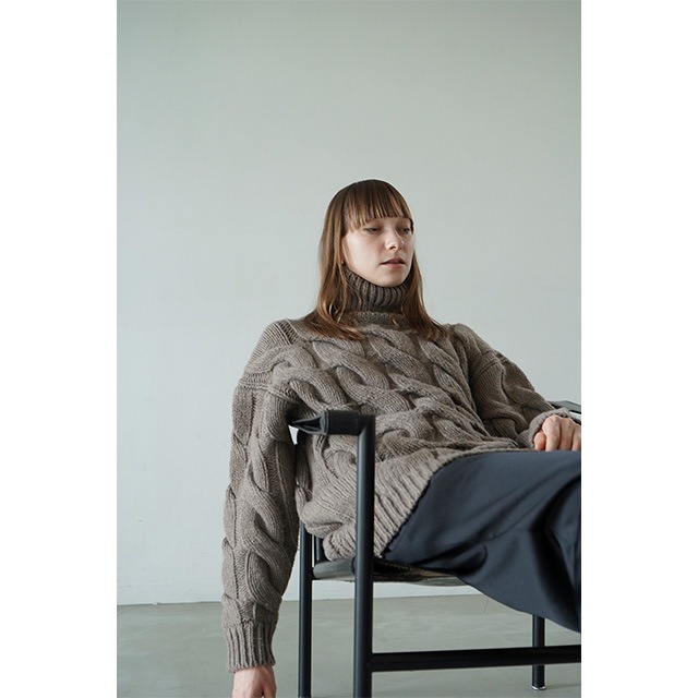 CLANE / BIG CABLE OVER KNIT TOPS