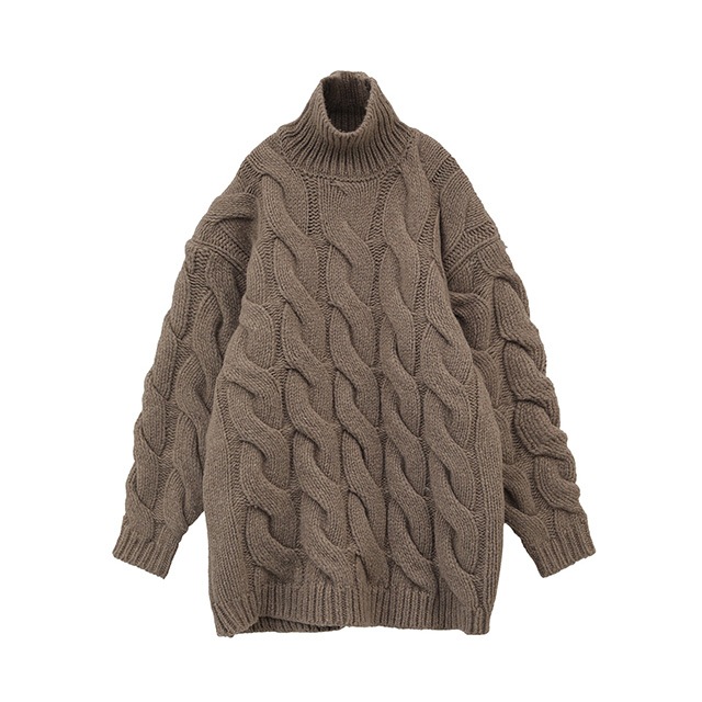 CLANE / BIG CABLE OVER KNIT TOPS