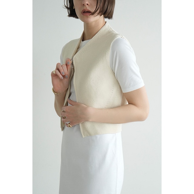 CLANE/クラネ】ZIP COMPACT KNIT VEST/ジップコンパクトニット