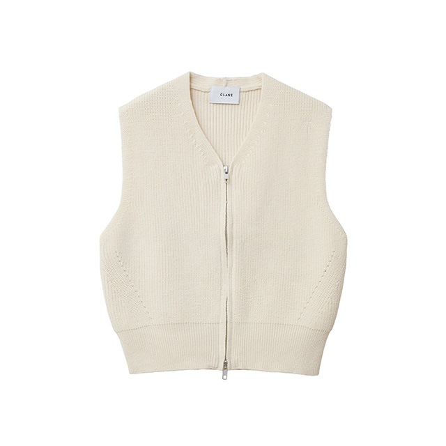 CLANE / クラネ ZIP COMPACT KNIT VEST｜アーストライブ