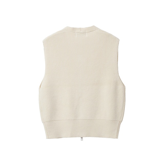 CLANE/クラネ】ZIP COMPACT KNIT VEST/ジップコンパクトニット