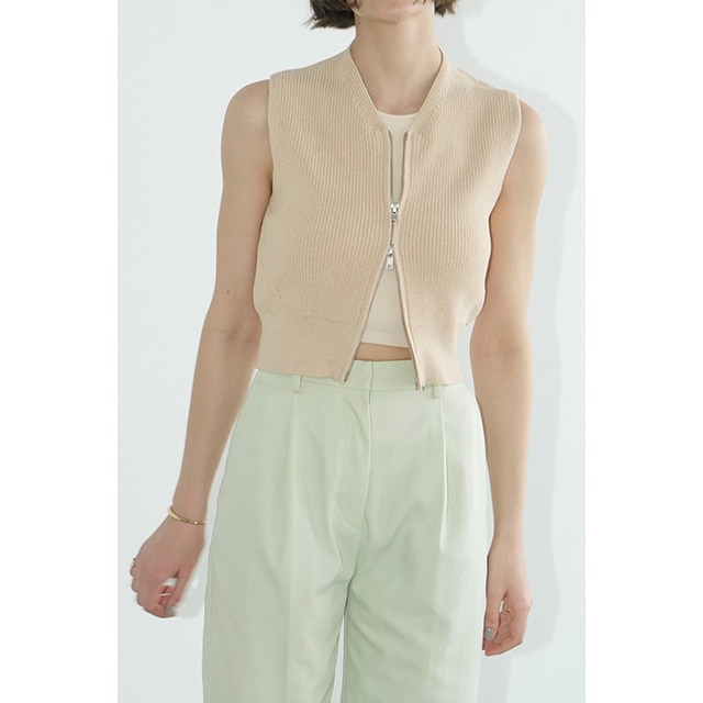 CLANE / クラネ ZIP COMPACT KNIT VEST｜アーストライブ