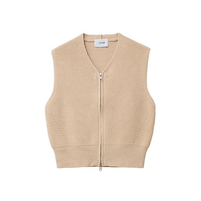 みんです　 clane zipcollarknitvest サイズ2 CLANE / クラネ ZIP COMPACT KNIT VEST｜アーストライブ
