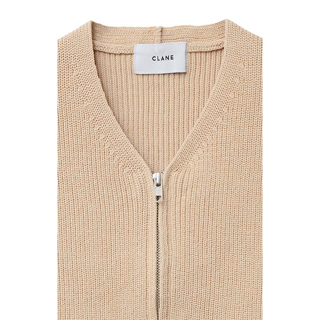 CLANE / クラネ ZIP COMPACT KNIT VEST｜アーストライブ