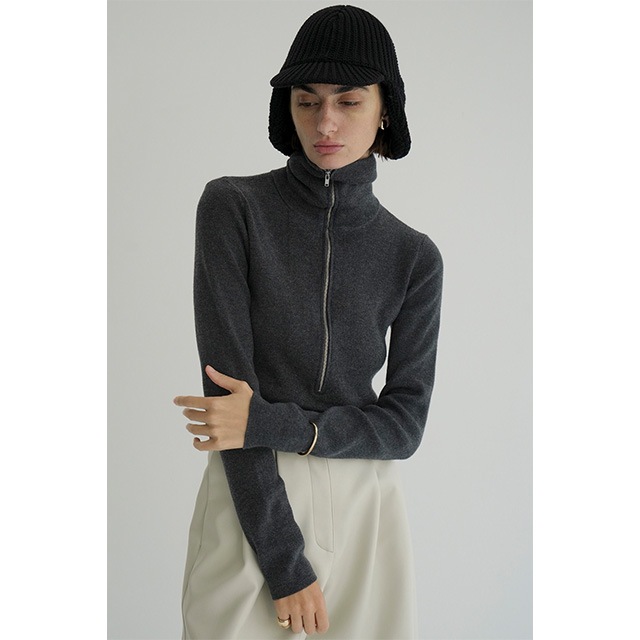 CLANE / ����� ZIP UP TURTLE KNIT TOPS