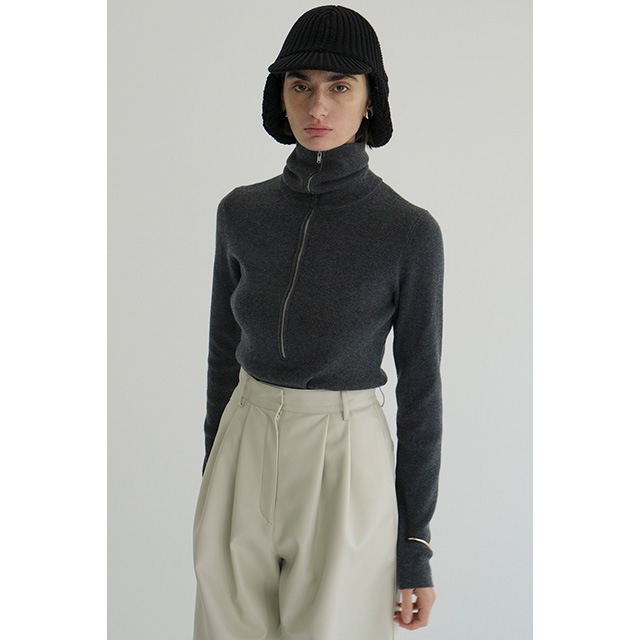 CLANE / ����� ZIP UP TURTLE KNIT TOPS