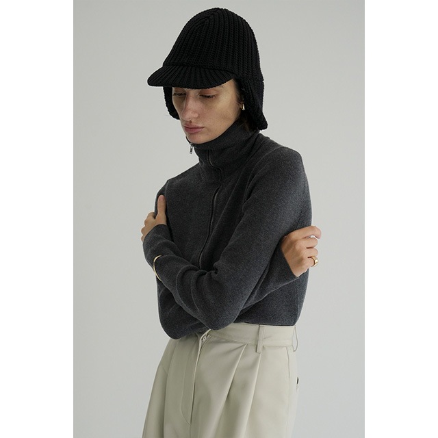 CLANE / ����� ZIP UP TURTLE KNIT TOPS