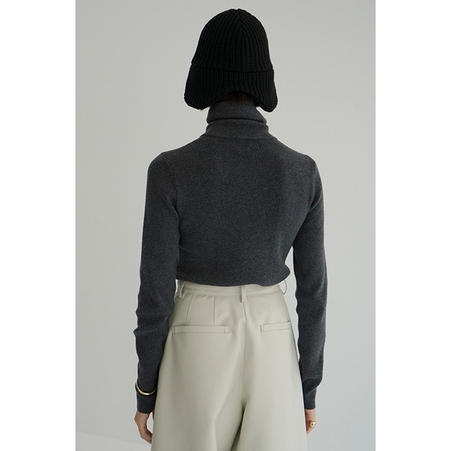 CLANE / ����� ZIP UP TURTLE KNIT TOPS