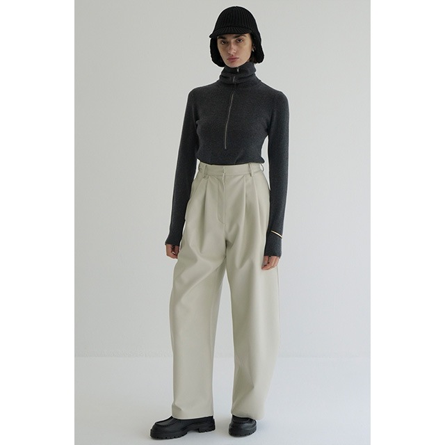 CLANE / ����� ZIP UP TURTLE KNIT TOPS