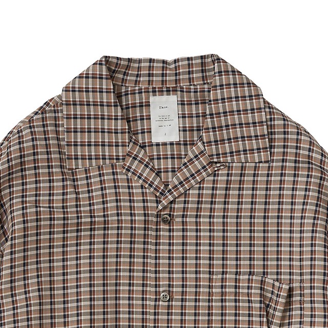 NAME. �͡���  RAYON PLAID OPEN COLLAR SHIRT