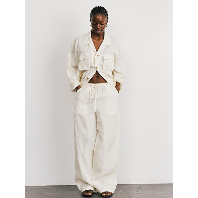 CREDONA / ɥ TENCEL STITCH PANTS 