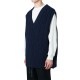 NAME. �͡���  CABLE KNIT OVERSIZED V-NECK VEST