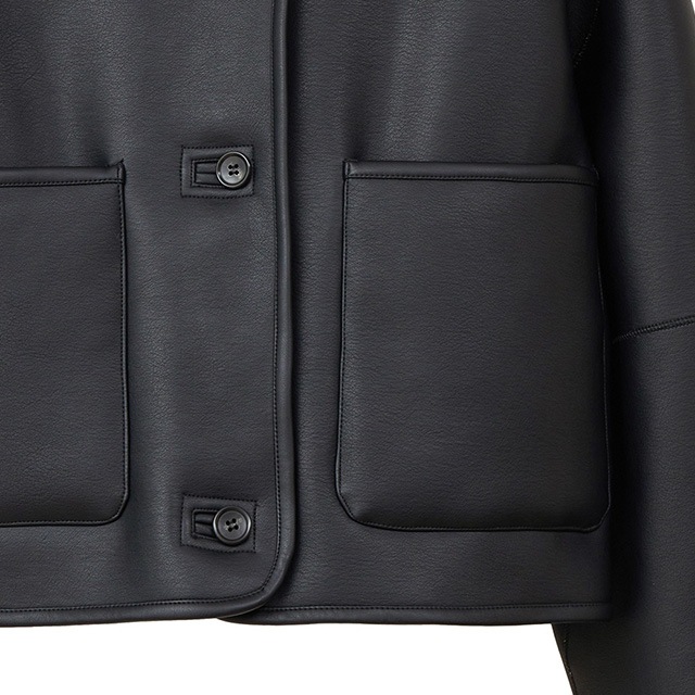 CLANE / ����� VEGAN LEATHER BOA SHORT JACKET