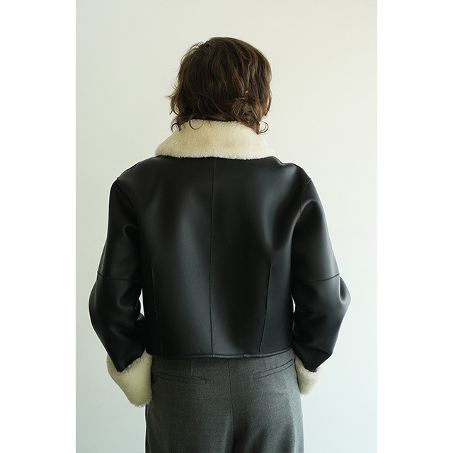 CLANE / ����� VEGAN LEATHER BOA SHORT JACKET