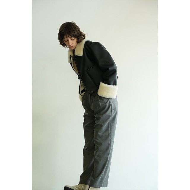 CLANE / ����� VEGAN LEATHER BOA SHORT JACKET