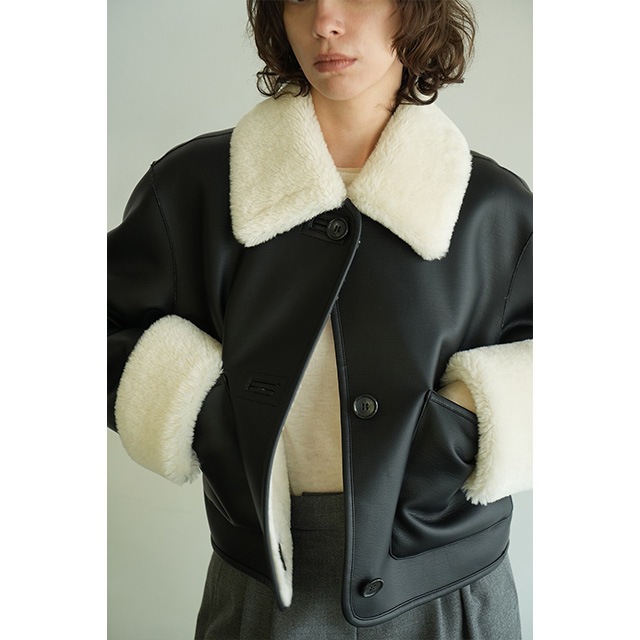 clane VEGAN LEATHER BOA SHORT JACKET ボア CLANE / クラネ VEGAN LEATHER BOA SHORT JACKET｜アーストライブ