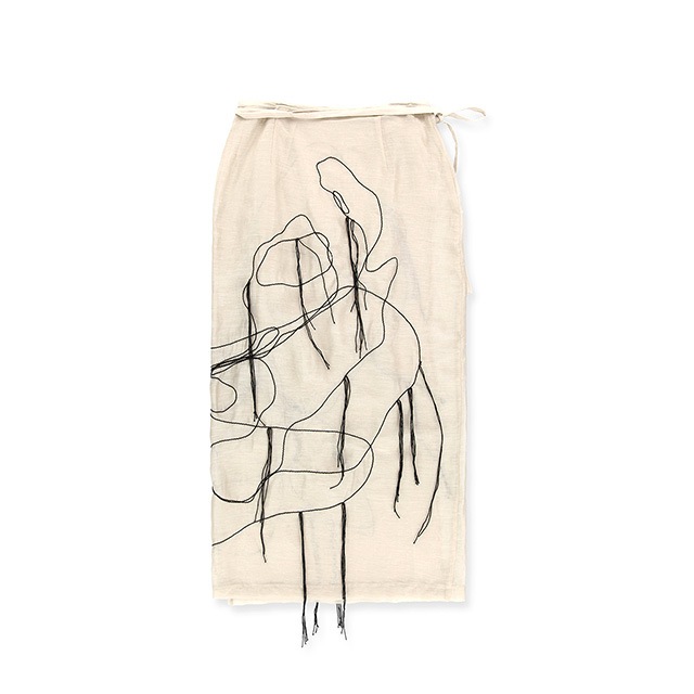 CREDONA / ɥ SKETCH EMBROIDERY MESH SKIRT