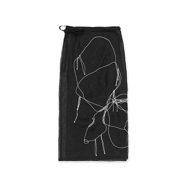 CREDONA / ����ɥ� SKETCH EMBROIDERY MESH SKIRT
